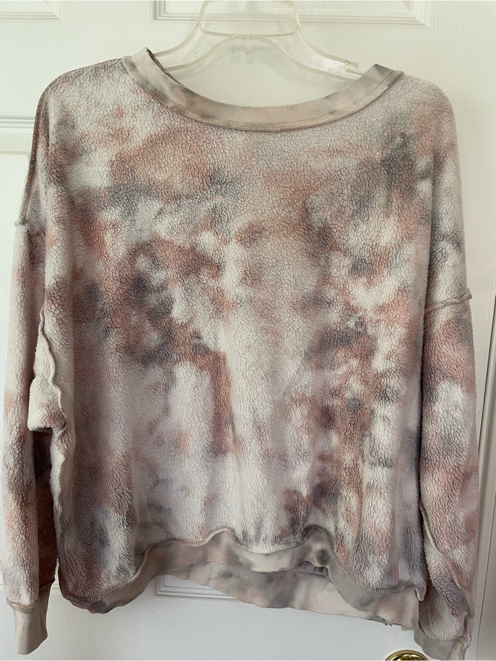 Free People Intimately XS Tie Dye Reverse Terry Oversized Pullover Sweatshirt